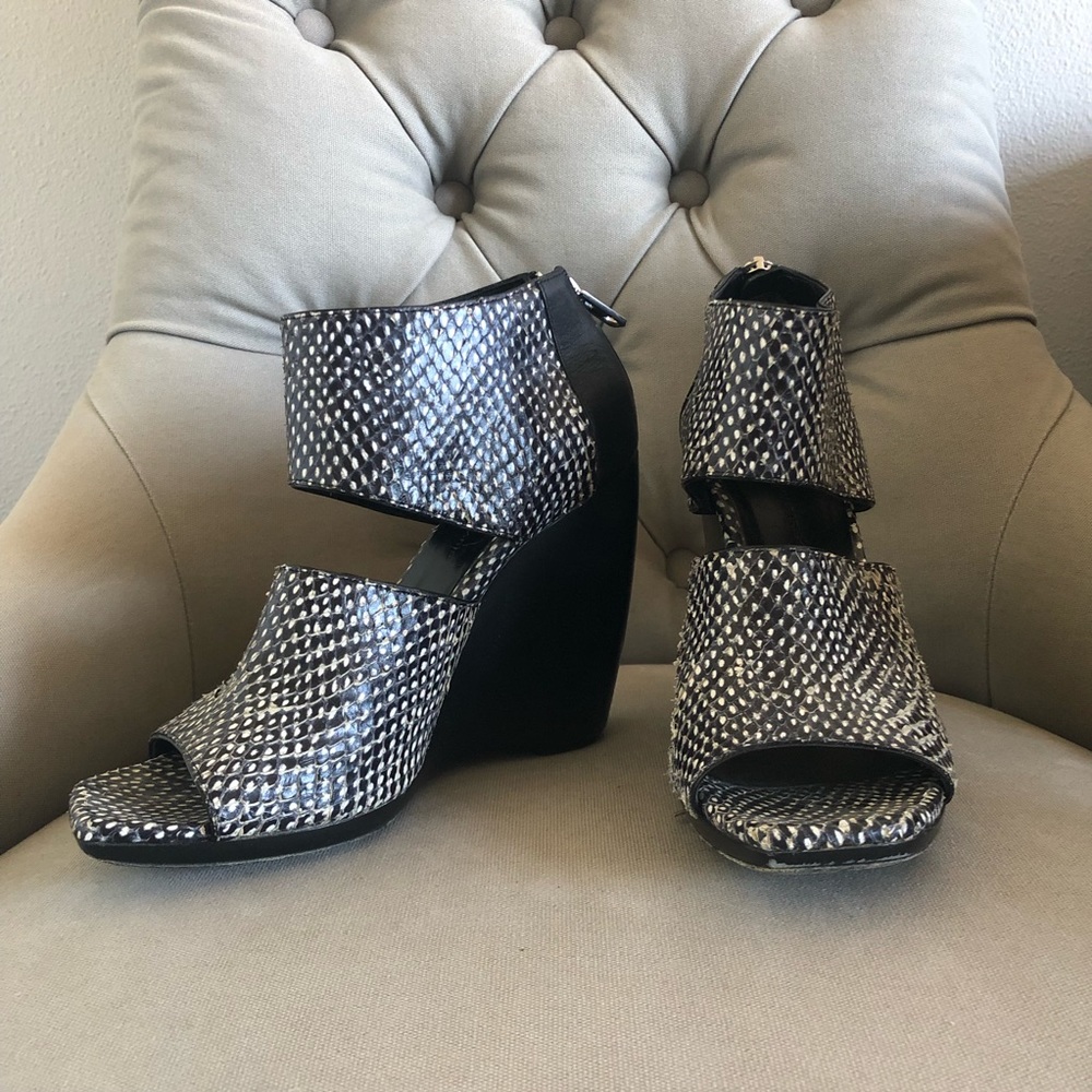 Balenciaga Snake Skin Wedges